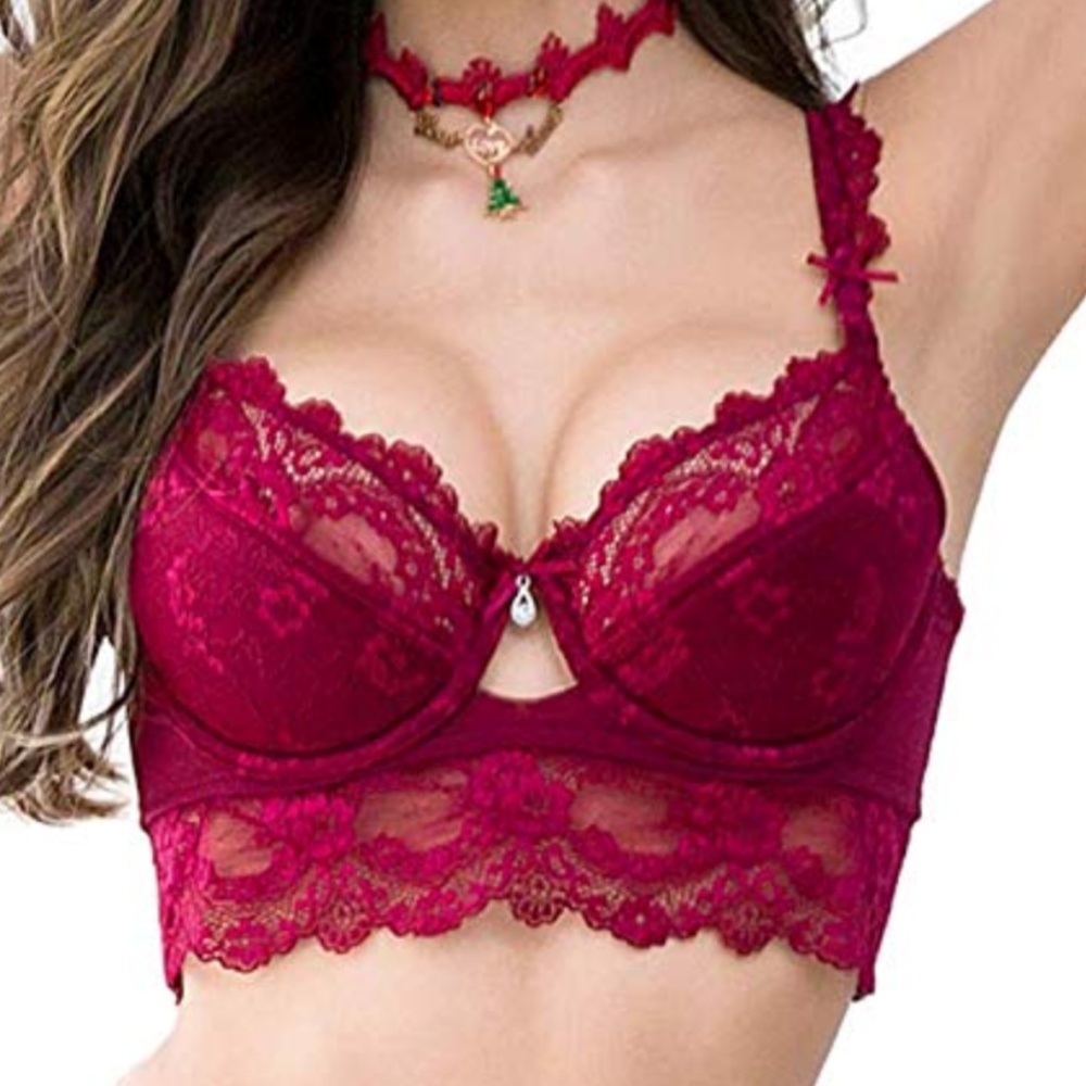 Women Push Up Embroidery Bra